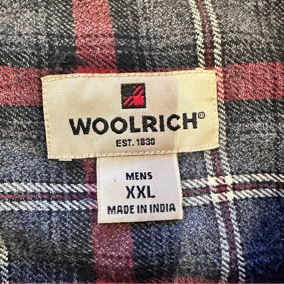 Woolrich Men’s Long Sleeve Plaid Button Down Flannel Shirt- Size XXL - Picture 3 of 7